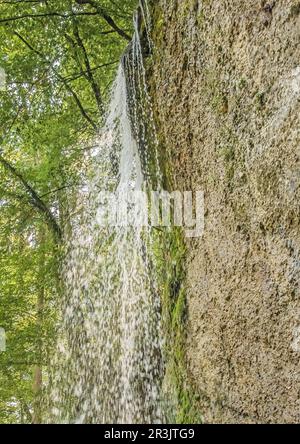 Waterfall in the Aeuli Gorge, Thur Valley, Switzerland Stock Photo