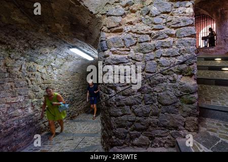 túnel Es Soto Fosc, Ibiza, balearic islands, Spain. Stock Photo