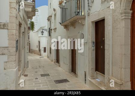 Alley in Martina Franca, Apulia, Italy Stock Photo