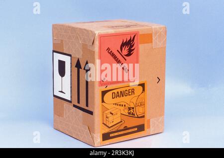 box as packaging for hazardous substances Stock Photo - Alamy