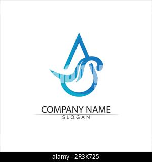 Water drop Logo Template vector illustration design Stock Vector