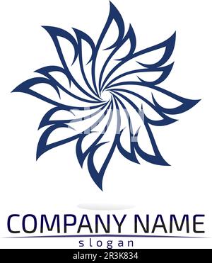 Vector  Lotus Flower Sign for Wellness, Spa and Yoga. Vector Illustration Stock Vector