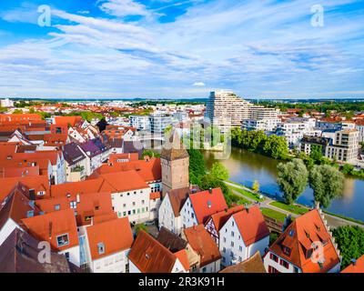 Ulm city aerial panoramic view in Germany Stock Photo