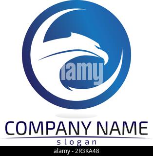 Falcon Wings Logo Template vector icon logo design Stock Vector