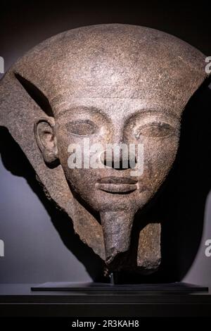 fragment of the lid of the sarcophagus of pharaoh Ramesses VI, 20th dynasty, tomb of Ramesses VI, valley of the kings, Thebes, Egypt, replica collection of the British Museum. Stock Photo