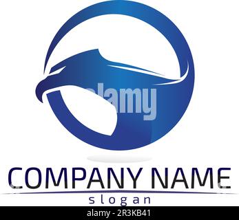 Falcon Wings Logo Template vector icon logo design Stock Vector
