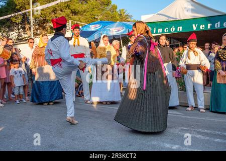 ball pagès, tipica danza ibicenca, Portinax, Ibiza, balearic islands, Spain. Stock Photo