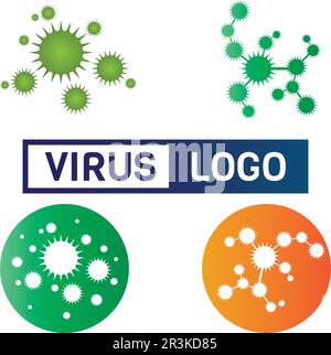 virus corona virus vector and mask design logo viral vector and design icon symbol Stock Vector