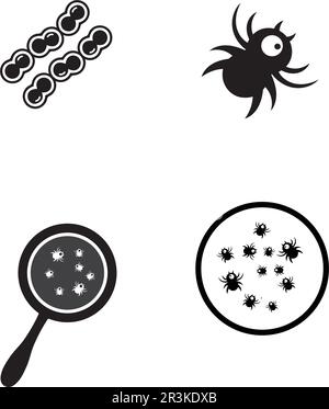 virus corona virus vector and mask design logo viral vector and design icon symbol Stock Vector