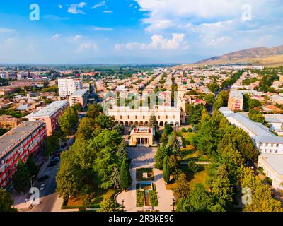 Gori town aerial panoramic view in Georgia Stock Photo