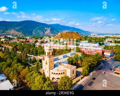 The Joseph Stalin Museum aerial panoramic view in Gori, Georgia. Museum is dedicated to the life of Joseph Stalin, the leader of the Soviet Union, who Stock Photo