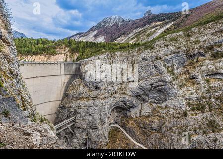 Italy Friuli Vajont Dam Stock Photo