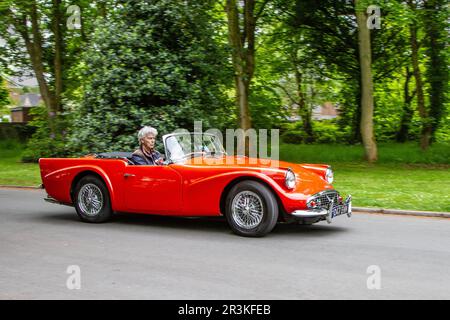 1963 60s sixties Daimler Dart SP 250, 2.5 litre, Edward Turner designed, V8; at Lytham Hall St Annes Classic & Performance Motor vehicle show displays of classic cars, UK Stock Photo