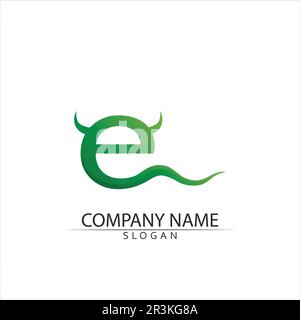 Vector e  Abstract icons for letter E logo Stock Vector
