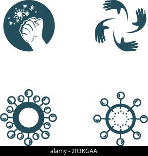 virus corona virus vector and mask design logo viral Stock Vector
