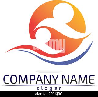 Community Care Logo People Icons In Circle Vector Concept Engagement Togetherness Stock Vector
