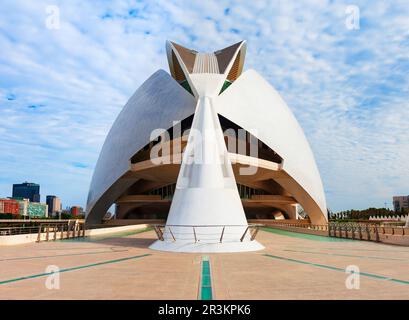 Valencia, Spain - October 16, 2021: Palau de les Arts Reina Sofia or Queen Sofia Palace of Arts is an opera house, arts centre by Santiago Calatrava a Stock Photo