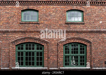 Historic industrial buildings in Odda, Norway Stock Photo