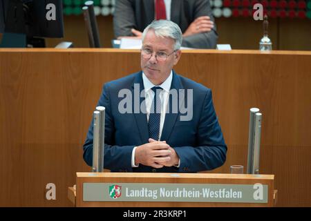 Dusseldorf, Deutschland. 24th May, 2023. Christian DAHM, SPD parliamentary group during his speech at the 33rd session of the North Rhine-Westphalia state parliament, in the North Rhine-Westphalia state parliament, Duesseldorf on May 24th, 2023 Credit: dpa/Alamy Live News Stock Photo