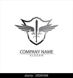 Spartan helmet logo template vector icon design Stock Vector