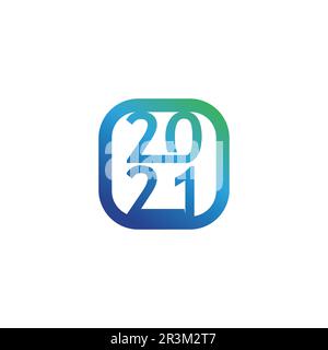 New year 2021 design vector logo and design number Stock Vector