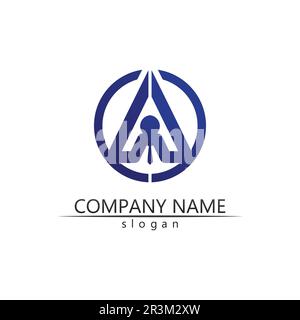 A Letter Logo Template vector icon illustration design Stock Vector