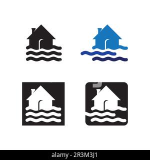 Water wave icon vector illustration design logo Stock Vector