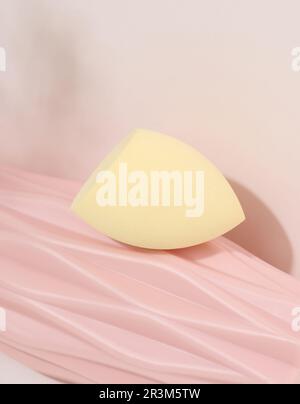 Oval new egg-shaped sponges for cosmetics and foundation Stock Photo