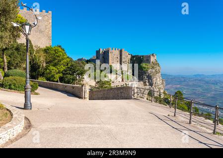 The Castello di Venere in the historical city of Erice in Sicily Stock Photo