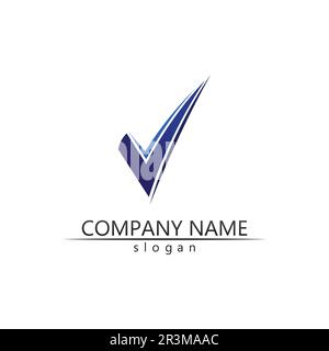 V Letter Logo Template vector icon illustration Stock Vector