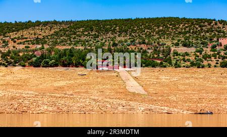 Beautiful scape of Bin El Ouidane dam in the Benimellal region in Morocco Stock Photo