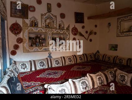 Decoration Inside an Harari House, Harari Region, Harar, Ethiopia Stock Photo