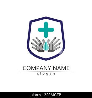 Hand sanitizer bottle icon isolated on white background  Disinfection concept  Washing gel Alcohol bottle for hygiene Vector Illustration Stock Vector