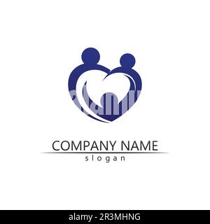 Community people care logo and symbols template Stock Vector