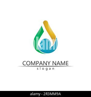 Water drop Logo Template vector illustration design Stock Vector