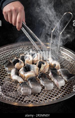 Korea traditional grilled eel food，jangeo gui is korean style grilled eel Stock Photo