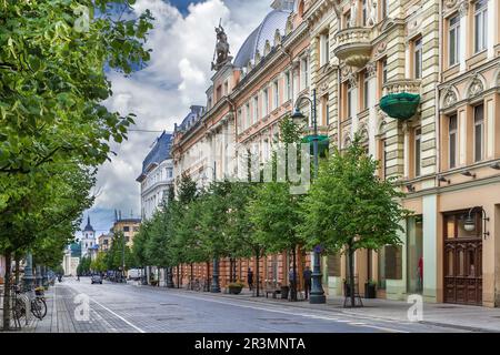Gediminas Avenue, Vilnius, Lithuania Stock Photo
