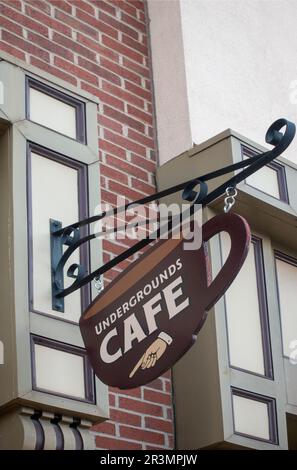 Undergrounds coffee shop in downtown Wooster Ohio Stock Photo