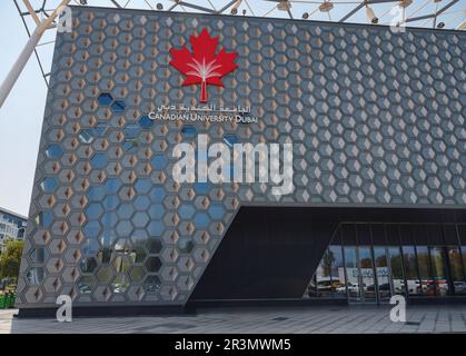 20 March 2023, Dubai, UAE: Canadian university in Dubai, international high education concept, Dubai City Walk Stock Photo