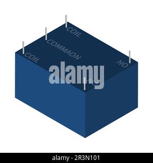 3d vector design of relay Stock Vector