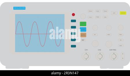 vector illustration of osciloscope Stock Vector