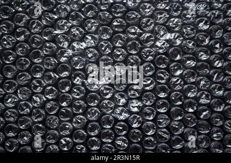 Сhpok texture, packaging with air bubbles, cellophane film to air, White Bubble Wrap Packing Or Air Cushion Film Abstract Horizontal Texture Stock Photo