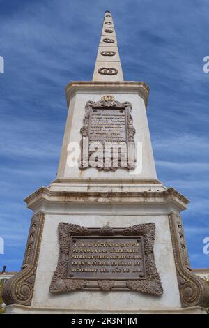 Obelisk monument to Torrijos in Plaza de la Merced, Malaga, Spain Stock Photo