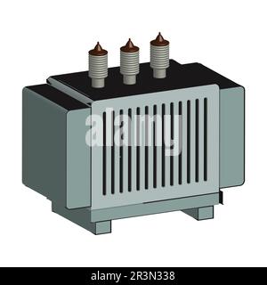 3d vector design of transformer Stock Vector