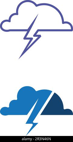 Cloud servers data logo and symbols icons Stock Vector