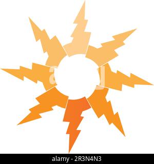Sun logo and symbols star icon web Vector - Stock Vector