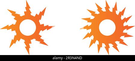 Sun logo and symbols star icon web Vector - Stock Vector
