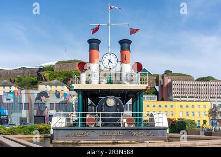 Steam clock Ariande, Waterfront, St. Helier, Jersey, Channel