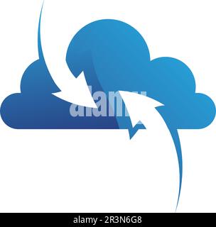 Cloud servers data logo and symbols icons Stock Vector