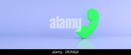 3d phone symbol panoramic Stock Photo